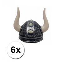 Bellatio 6 viking helmen met hoorns