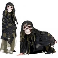 Bellatio Legergroen doodshoofd spook kostuum