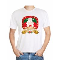Shoppartners Foute Kerst t-shirt Santa is almost coming voor heren