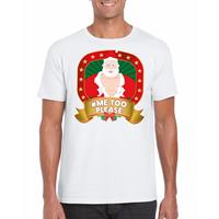 Shoppartners Foute Kerst t-shirt wit Hashtag Me Too Please Multi