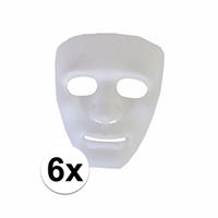 Bellatio 6 plastic spoken gezichtsmaskers