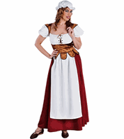 Bellatio Middeleeuwse boerinnen jurk Multi