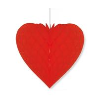 Bellatio Rood decoratie hart 28 cm
