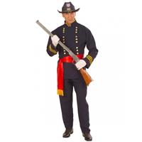 Bellatio Amerikaanse burgeroorlog kostuum Blauw