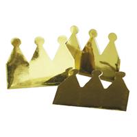 Bellatio Gouden kroontjes van karton 6 stuks