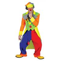 Bellatio Fel gekleurd clowns kostuum Multi