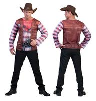Bellatio Cowboy shirt met 3D print 58 (XL)
