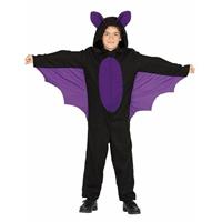 Zwart met paars vleermuis kostuum voor jongens