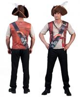 Bellatio Piraat shirt met 3D opdruk voor heren