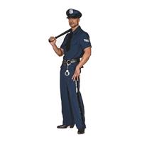 Bellatio Grote maten politie kostuum 58 Blauw