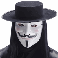Bellatio Luxe V for Vendetta masker wit