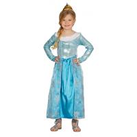 Bellatio Blauwe prinsessen jurk voor meisjes