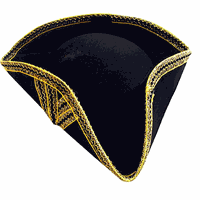 Bellatio Musketiers hoed zwart met goud