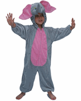 Bellatio Pluche olifanten kostuum kinderen Grijs