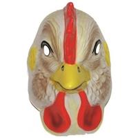 Bellatio Plastic kippen masker voor volwassenen