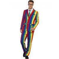 Smiffys Heren kostuum regenboog Multi