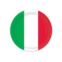 Bellatio Wegwerp bordjes Italie 8 stuks