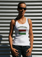 Shoppartners Witte dames tanktop Hongarije Multi