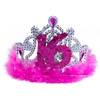 Folat Roze sweet 16 tiara