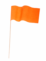 Bellatio 10 oranje papieren zwaaivlaggetjes