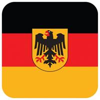 Shoppartners Bierviltjes Duitse vlag vierkant 15 st