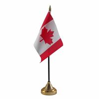 Bellatio Canada tafelvlaggetje 10 x 15 cm met standaard