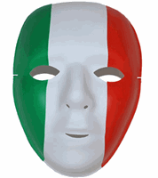 Bellatio Masker rood/groen/wit