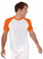 Kariban Heren baseball t-shirt oranje S
