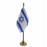 Israel tafelvlaggetje 10 x 15 cm met standaard -