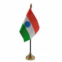 Bellatio India tafelvlaggetje 10 x 15 cm met standaard