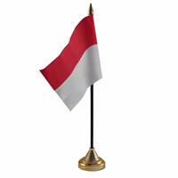 Bellatio Indonesie tafelvlaggetje 10 x 15 cm met standaard