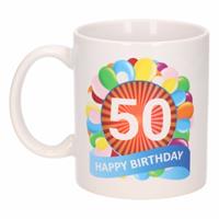 Shoppartners Verjaardag ballonnen mok / beker 50 jaar