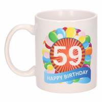 Shoppartners Verjaardag ballonnen mok / beker 59 jaar