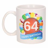 Shoppartners Verjaardag ballonnen mok / beker 64 jaar