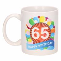 Shoppartners Verjaardag ballonnen mok / beker 65 jaar