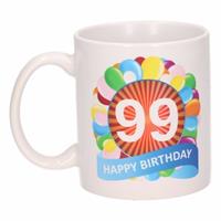 Shoppartners Verjaardag ballonnen mok / beker 99 jaar