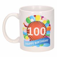 Shoppartners Verjaardag ballonnen mok / beker 100 jaar