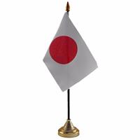 Bellatio Japan tafelvlaggetje 10 x 15 cm met standaard