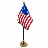 Bellatio Amerika/USA tafelvlaggetje 10 x 15 cm met standaard