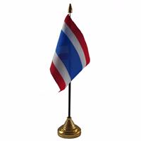 Bellatio Thailand tafelvlaggetje 10 x 15 cm met standaard