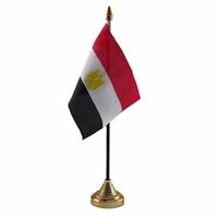 Bellatio Egypte tafelvlaggetje 10 x 15 cm met standaard