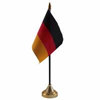 Bellatio Duitsland tafelvlaggetje 10 x 15 cm met standaard