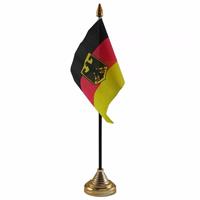 Bellatio Duitsland met adelaar tafelvlaggetje 10 x 15 cm met standaard