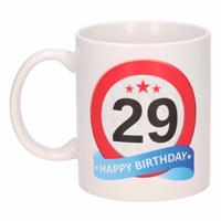 Shoppartners Verjaardag 29 jaar verkeersbord mok / beker