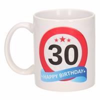 Shoppartners Verjaardag 30 jaar verkeersbord mok / beker