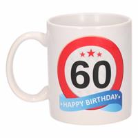 Shoppartners Verjaardag 60 jaar verkeersbord mok / beker