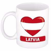 Shoppartners Hartje Letland mok / beker 300 ml
