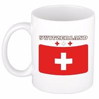 Shoppartners Mok / beker Zwitserse vlag 300 ml