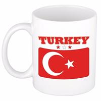 Shoppartners Mok / beker Turkse vlag 300 ml