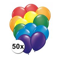Shoppartners Regenboog ballonnen 50 stuks